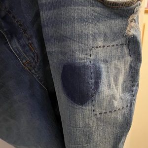 Torrid tall boyfriend jeans with faux patches